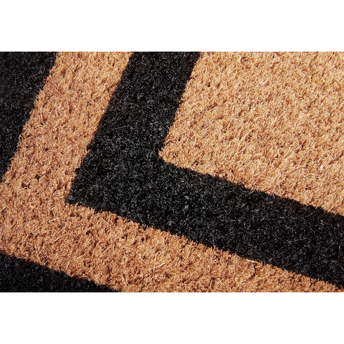 Килимок для дверей Villeroy & Boch 1856 Coconut для внутрішнього та захищеного зовнішнього використання - нековзний брудозатримуючий килимок, натуральний кокосовий килимок з рамкою, стійкий до атмосферних впливів для коридору, тераси, вхідної зони - 50x80