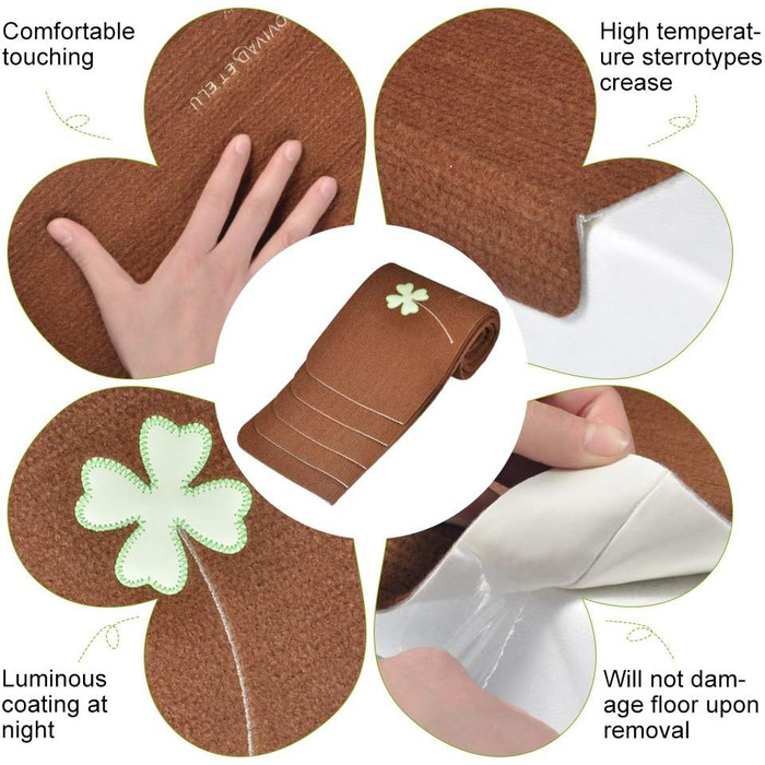 Елементні світяться сходинки для сходів, самоклеючі, яскраві, для сходів, матові, без клею, ПВХ, нековзні, самоклеючі, нековзні, захист підлоги, 5-