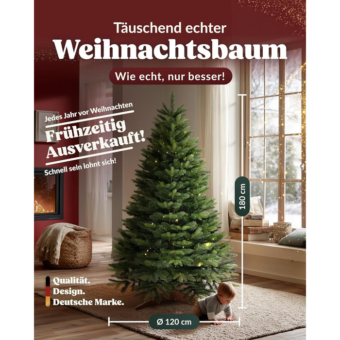 Штучна ялинка 180 см зелена Amari