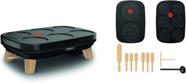 Галети, млинці Млинці для гурманів, пластикові, чорні, 900812 Tfal crpire Deux plaques amovibles antiadhsives Temprature rglable Multi Usage