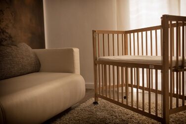 Дитяче ліжечко tiSsi Side-by-Side, натуральний колір, бежевий