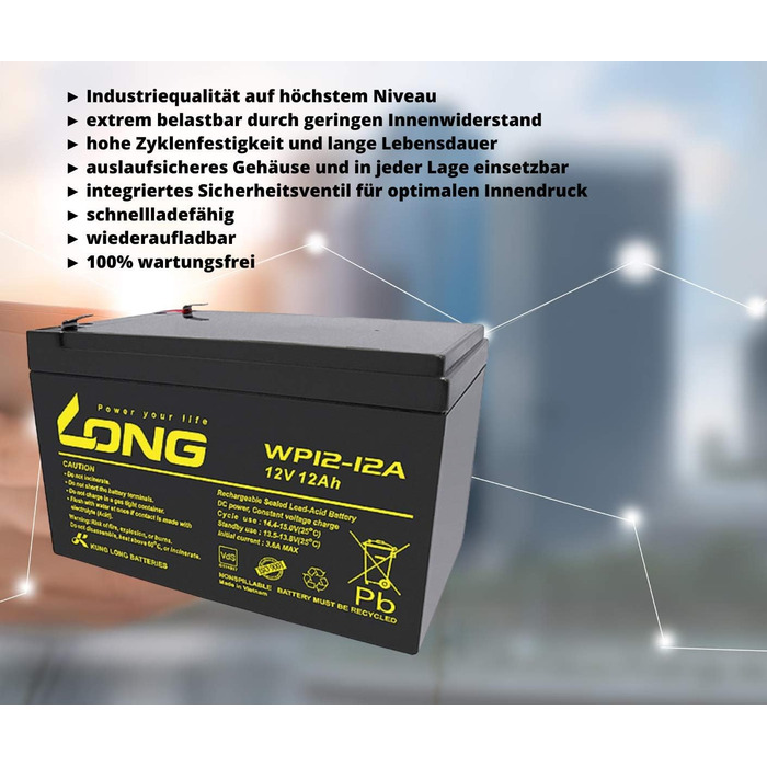 Свинцево-кислотний гелевий акумулятор 12V 12Ah для електровелосипедів, електросамокатів, інвалідних візків, ДБЖ, сонячної енергії, педелеків, велосипедів (10Ah, 12Ah, 13Ah, 14Ah, 15Ah)