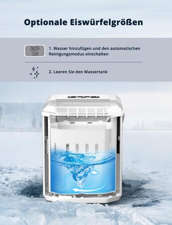 Машина для виробництва кубиків льоду, 12 кг/24 години Льодогенератор Професійний льодогенератор 1,5 л Льодогенератор 6-13 хв Час виробництва Льодогенератор, Машина для приготування кубиків льоду (БАГАТОРАЗОВА)