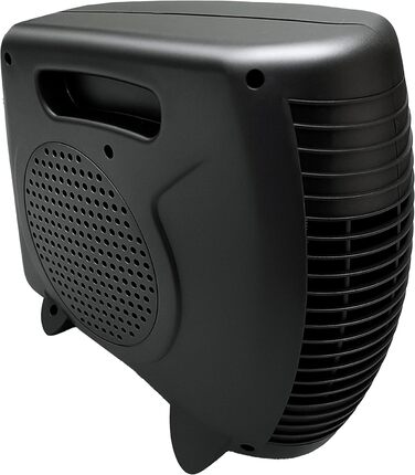 Тепловентилятор потужністю 2000 Вт, електричний обігрівач з термостатом та 2 режимами нагріву, енергозберігаючий електричний обігрівач із захистом від перегріву та ручкою для перенесення, компактний променевий обігрівач