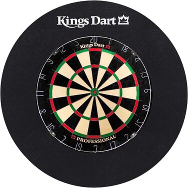 Професійний набір дротиків Kings Dart Високоякісна мішень для дротиків із сизалевої сталі окантовка дротиків Тонка рамка поля для дротиків у формі павутини Турнірна мішень для дротиків згідно зі стандартом WDF Професійна якість (металеве кільце) Чорний