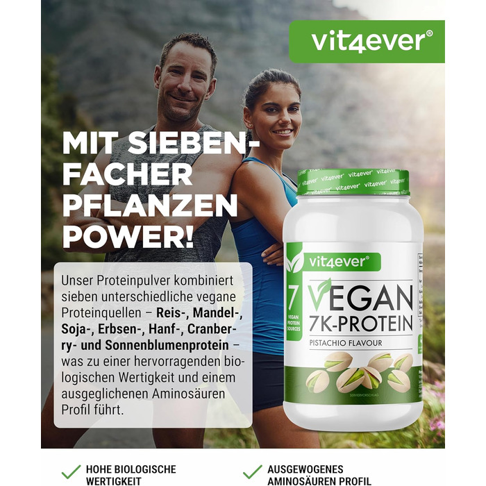 Протеїн веганський Vit4ever 7K Pistachio 1 кг