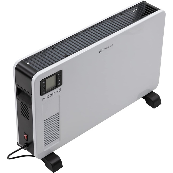 Електричний конвекторний обігрівач Heidenfeld EK100 3-позиційний обігрівач - 2300 Вт - Дистанційне керування - Радіатор - Електричний обігрівач - Окремостоячий обігрівач - Настінний обігрівач - Настінний конвектор - До 40 м