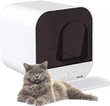 Котячий туалет MaxxPet з кришкою - Котячий туалет, включаючи шухляду та килимок - 43x42x40 см - Котячий туалет - Котячі туалети та аксесуари - Котячий туалет - Котячий туалет - Білий