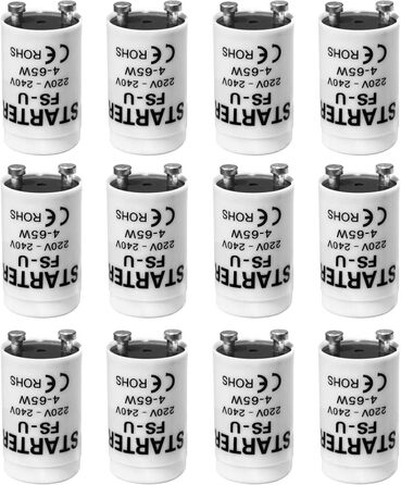 ТОКІШЕ 12 шт. Пускач люмінесцентних ламп ФС-У 4-65 Вт 220В-240В, пускач для люмінесцентних ламп, для індивідуального перемикання люмінесцентних ламп