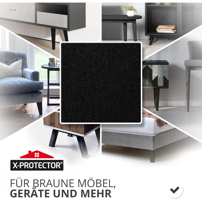 Фетрові самоклеючі смужки для захисту підлоги, 20 шт. X-Protector