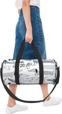 Містка дорожня сумка для подорожей, легка та довговічна, чудовий подарунок для походів, відпустки, ділових поїздок та іншого, з милим таксою, універсальний розмір