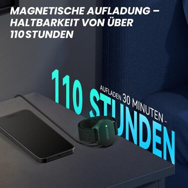 Браслет-пульсометр CYCPLUS, Bluetooth 5.1 ANT з LED-дисплеєм для відстеження серцевого ритму, водонепроникний IP67, для бігу, велоспорту, фітнесу та інших видів спорту (чорний)