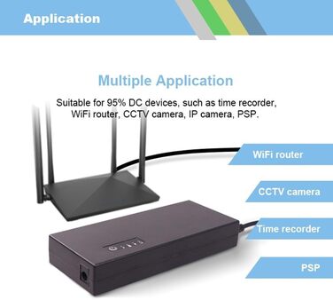 Міні UPS Джерело безперебійного живлення DC 12V 3A для роутерів, систем контролю доступу, відеоспостереження. Компактний корпус ABS 138x60x24 мм.