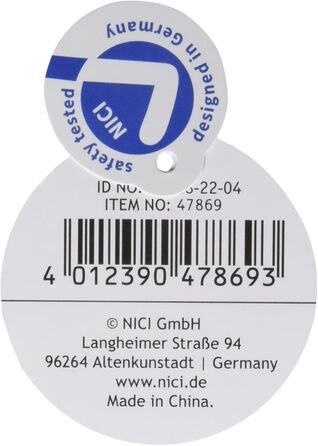 Брелок NICI 47869 Єнот Род 10 см, СІРИЙ