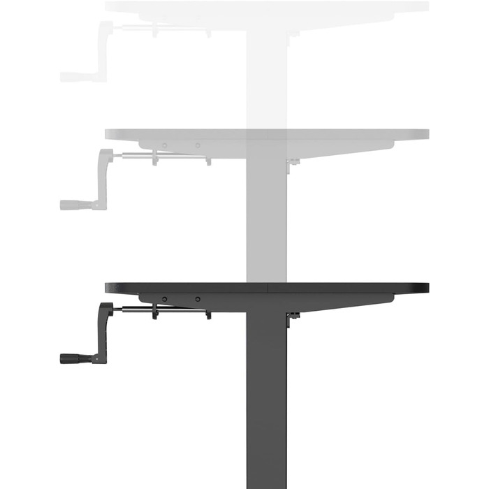 Стіл з регульованою висотою 120x60 см Stand CR Black Комп&39ютерний стіл з ручним регулюванням висоти, 802115