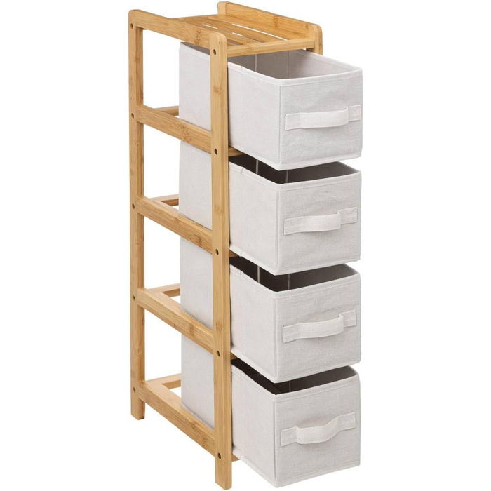 Елегантна полиця з 4 кошиками Tidy Box з бамбука, 5five -