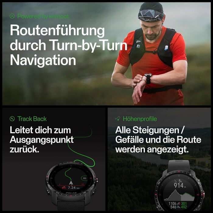 Преміальний годинник для активного відпочинку на природі з GPS Міцність військового класу, сапфірове скло, моніторинг серцевого ритму на зап&39ясті, тривалий час роботи від батареї, навігація, M/L Grit X Pro Titan M/L Titan