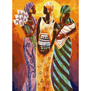 Пазл для дорослих на 8000 елементів Африканське мистецтво Пазл ТРИ жінки Ідеально підходить для розслаблення та медитації, навчаль