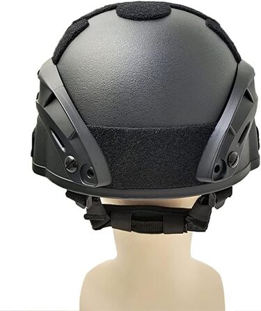 Шолом Fast з м&39якою підкладкою, розмір 22,05-23,62 дюйма, регульований, універсальний страйкбольний шолом для пейнтболу з бічними планками, кріпленням для NVG для полювання (чорний)