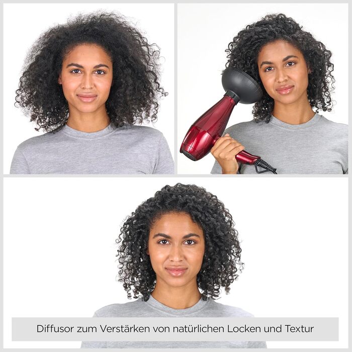 Професійний цифровий фен BaByliss Pro з дифузором 2200 Вт, ультрашвидка сушка, іонна технологія, Made in Italy, 3 температурні режими, 4 налаштування потоку повітря та кнопка Turbo, червоний, 6001DE NEW