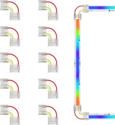 Світлодіодна стрічка PAUTIX SPI RGB COB Піксельна адресна стрічка 5 м, DC24V Смуга, що змінює колір, багатобарвна гнучка стрічка WS2811 Smart IC з керуванням додатком і джерелом живлення для прикраси вечірки своїми руками (L-подібний роз'єм для RGBIC)