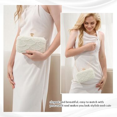 Жіноча перлинна клатч-сумка, вечірня сумочка з перлами для весілля, вечірки, випускного, урочистих подій, бежевий колір