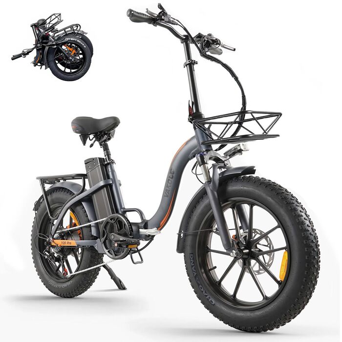 Складаний електричний велосипед Y20 Pro E-Bike з акумулятором 48 В 30 Аг, запас ходу до 120 км, 7-швидкісний чоловічий фетбайк для гірського велосипеда, пляжу та снігу