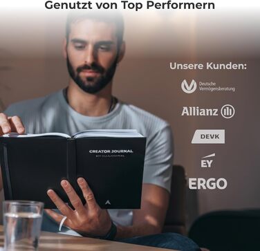 Щоденник успіху ОРІГІНАЛ - Книга-щоденник для фокусування, структурування та мотивації (вкл. відеокурс) Щоденник для дорослих, Планувальник, Книжковий щоденник, Щоденник (чорний)