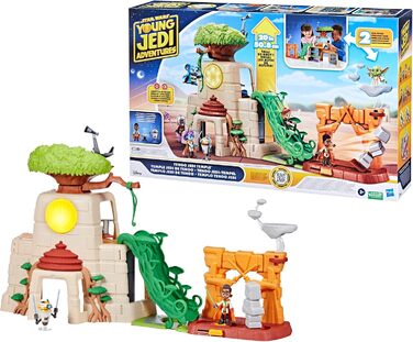Ігровий набір Hasbro Star Wars Храм Джедаїв на Теноо, висота 50,5 см, зі світловими та звуковими ефектами, 2 фігурки, для дітей від 3 років, HQ PLAYSET