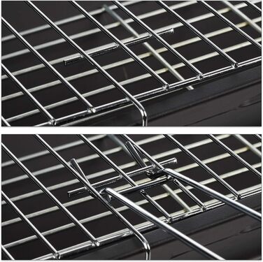 Складаний гриль Relaxdays, з вугіллям та решіткою для гриля, складний гриль, для пікніків та кемпінгу, розміри HWD 30x45,5x30 см, чорний