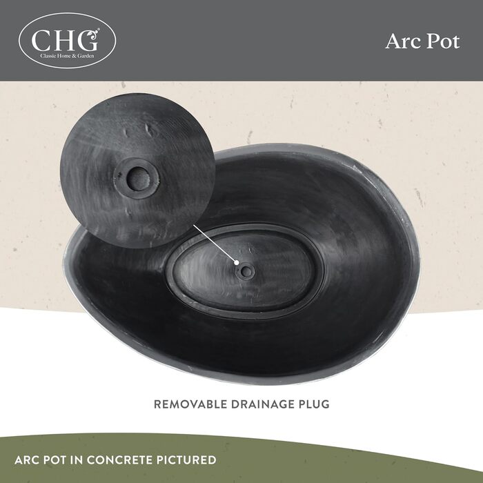 Класичний лоток для рослин Arc Unique Home and Garden з дренажною пробкою, стійкий до ультрафіолету, неглибокий кашпо, сучасний горщик для трав (30,5 см, глина Georgia Clay)