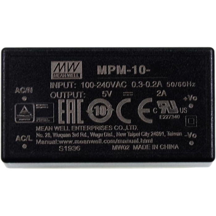 Імпульсний блок живлення MEAN WELL MPM, MPM-10-15 10 Вт 0,67 А