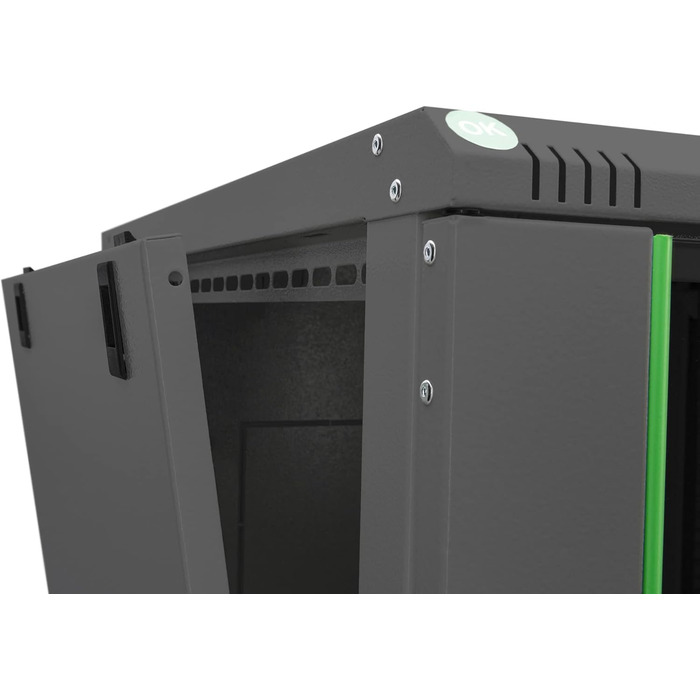 Мережева шафа DIGITUS - 19-дюймова стійка - 12U - Настінне кріплення - Глибина 450 мм - Вантажопідйомність 60 кг - Серія Dynamic Basic - Чорний - Глибина 450 мм 12U