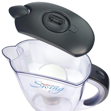 Фільтр для води AcalaQuell Swing антрацит Фільтр для води з активованим вугіллям Найвища продуктивність фільтра - багатошаровий Без BPA та BPB ReNaWa - Технологія Створює смачну, заспокійливу воду