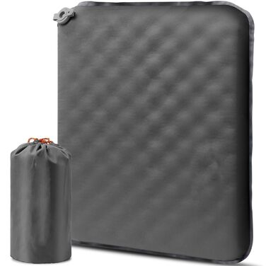 Надувна подушка для сидіння на вулиці, самонадувальна дорожня подушка, надлегка, водонепроникна, складна подушка для сидіння для кемпінгу, каякінгу, офісу, подорожей та автомобіля, 43x33 см