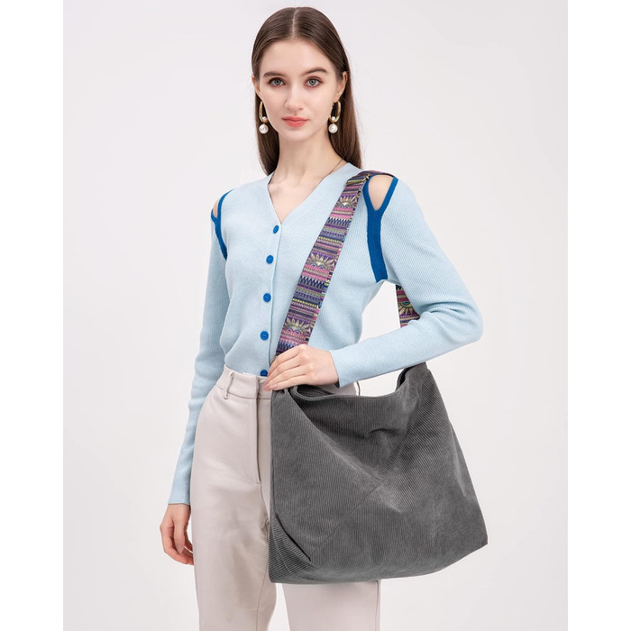 Сумочка жіноча через плече, вельветові сумки Велика сумка для покупців Сумка через плече Випадкова сумка крос-боді для школи Офісн