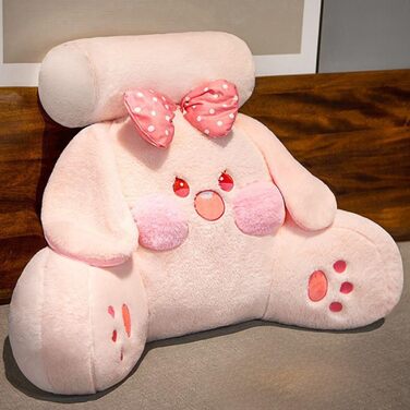 Самозігрівальна плюшева подушка для читання, 75 x 50 см, спинка ліжка з підлокітником, тепла подушка для зими, затишна м&39яка подушка для дітей, велика подушка для спини дивана, прикраса для автомобіля (рожева троянда)