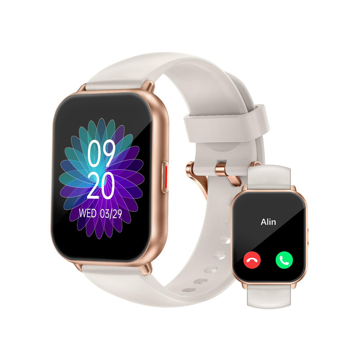 Розумний годинник RUIMEN з функцією телефону, розумний годинник для жінок та чоловіків, фітнес-годинник із сенсорним HD-екраном, моніторингом SpO2, монітором серцевого ритму, монітором сну, крокоміром, режимами кількох тренувань для Android та iOS, Polars