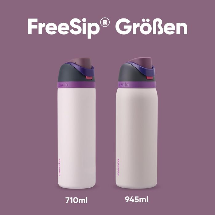 Ізольована пляшка для води Owala FreeSip з нержавіючої сталі, 710 мл, Dreamy Field