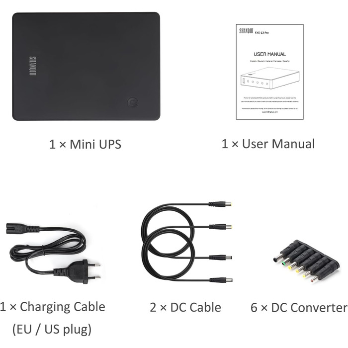Джерело безперебійного живлення для роутера, модему, камери з входом AC вихід USB 5V DC 5V 9V 12V 3A (74Wh)