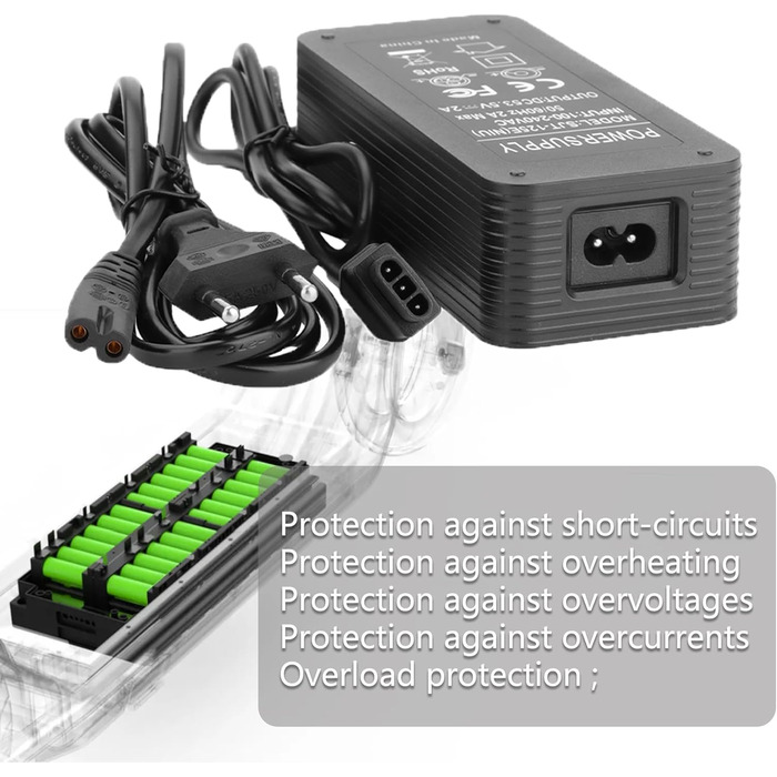 Зарядний пристрій 53,5 В 2 А для універсального адаптера швидкої зарядки NIU KQi3/KQi3 Pro/KQi3 Max/KQi3 Sport / KQi2/KQi2 Pro