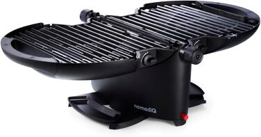 Кемпінговий гриль NOMADIQ Настільний гриль Компактний 2 конфорки Газовий гриль для кемпінгу Газовий гриль для балкону, автофургона Гриль-плита, портативна, для вулиці, барбекю, вулична плита, чорний колір