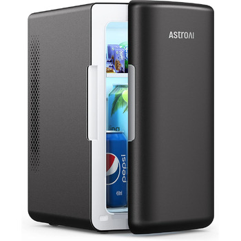 Міні-холодильник AstroAI 2 в 1, 6-літровий холодильник / 8 банок з функцією охолодження та підігріву, розетка 12В / 220В для автом