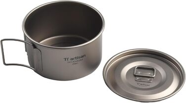 Кемпінгова миска зі складною ручкою, 450 мл або 600 мл, легкий, нержавіючий, безпечний для харчових продуктів посуд для походів, подорожей з рюкзаком та пікніків (450 мл з мисками 600 мл з