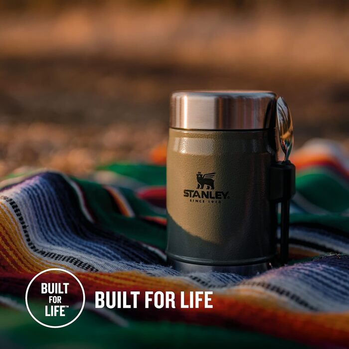 Термоконтейнер Stanley Classic Legendary з ложкою 400 мл - Зберігає їжу гарячою або холодною протягом 7 годин - Підігрівач з нержа