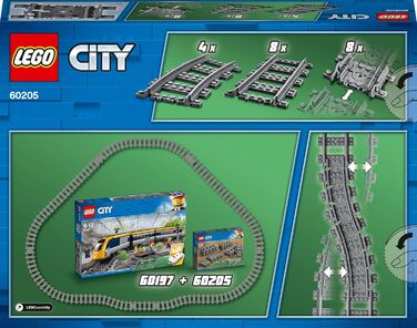 Конструктор LEGO City Rails 60205, 20 деталей, розширення залізниці