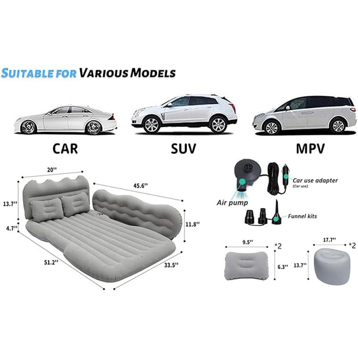 Автомобільні надувні матраци, для BMW X1 X2 X3 X3 M40i X4 X5 X6 X7 позашляховик автомобільне ліжко матрац кемпінг подорожі задній двір пляжний надувний матрац аксесуари