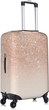 Валіза для подорожей, пилонепроникна, з блискітками, захист багажу, біла, XL