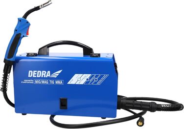 Інверторний зварювальний апарат DEDRA 200A IGBT MIG/MAG з функціями WIG, MMA, Hot Start, Anti Stick, Arc Force та LCD-дисплеєм