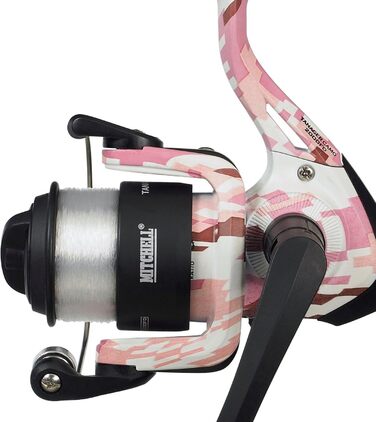 Спінінговий комбінований комплект Mitchell Tanager Pink Camo II Легке спінінгове вудилище та котушка для жінок та юних рибалок Прісноводний комплект для лову форелі, окуня та щуки Доступні різні варіанти 2,1 м Телескопічний 7-20 г 20